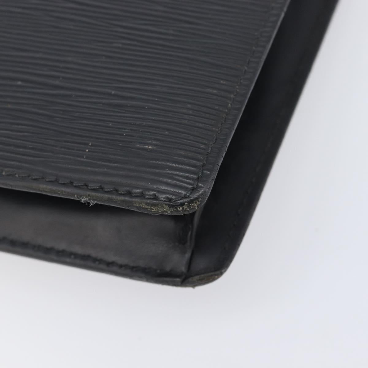 LOUIS VUITTON Epi Serie Dragonne Clutch Bag Black Noir M52612 LV Auth ep16412