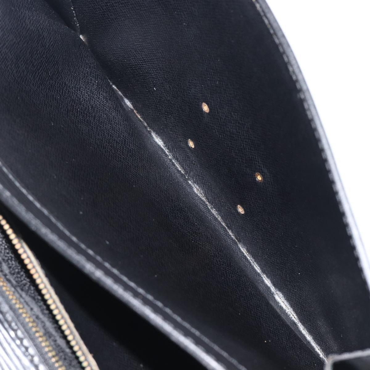 LOUIS VUITTON Epi Serie Dragonne Clutch Bag Black Noir M52612 LV Auth ep16412