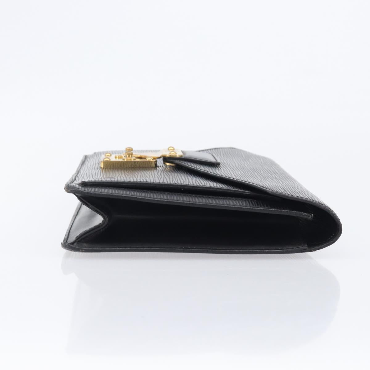 LOUIS VUITTON Epi Serie Dragonne Clutch Bag Black Noir M52612 LV Auth ep16412
