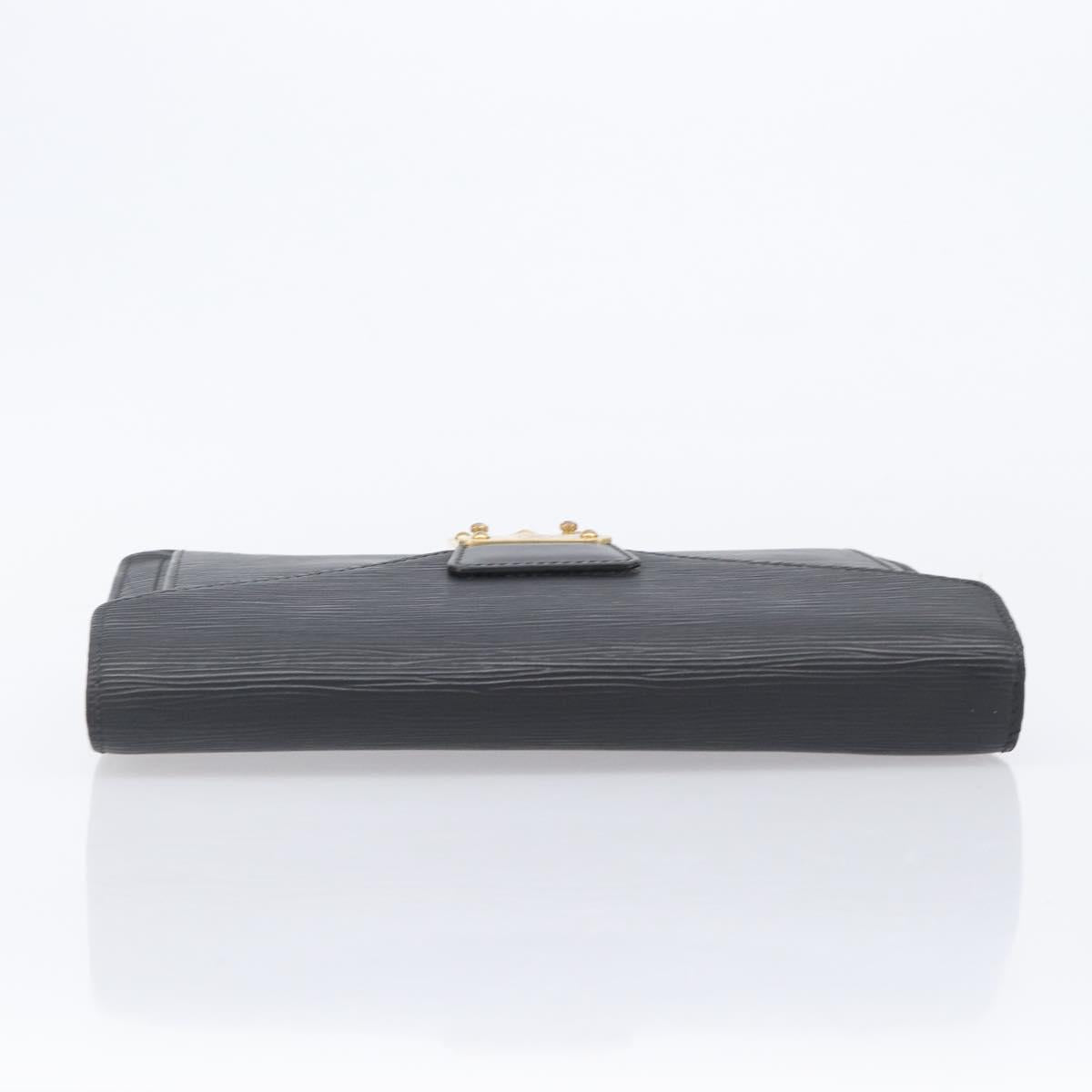 LOUIS VUITTON Epi Serie Dragonne Clutch Bag Black Noir M52612 LV Auth ep16412