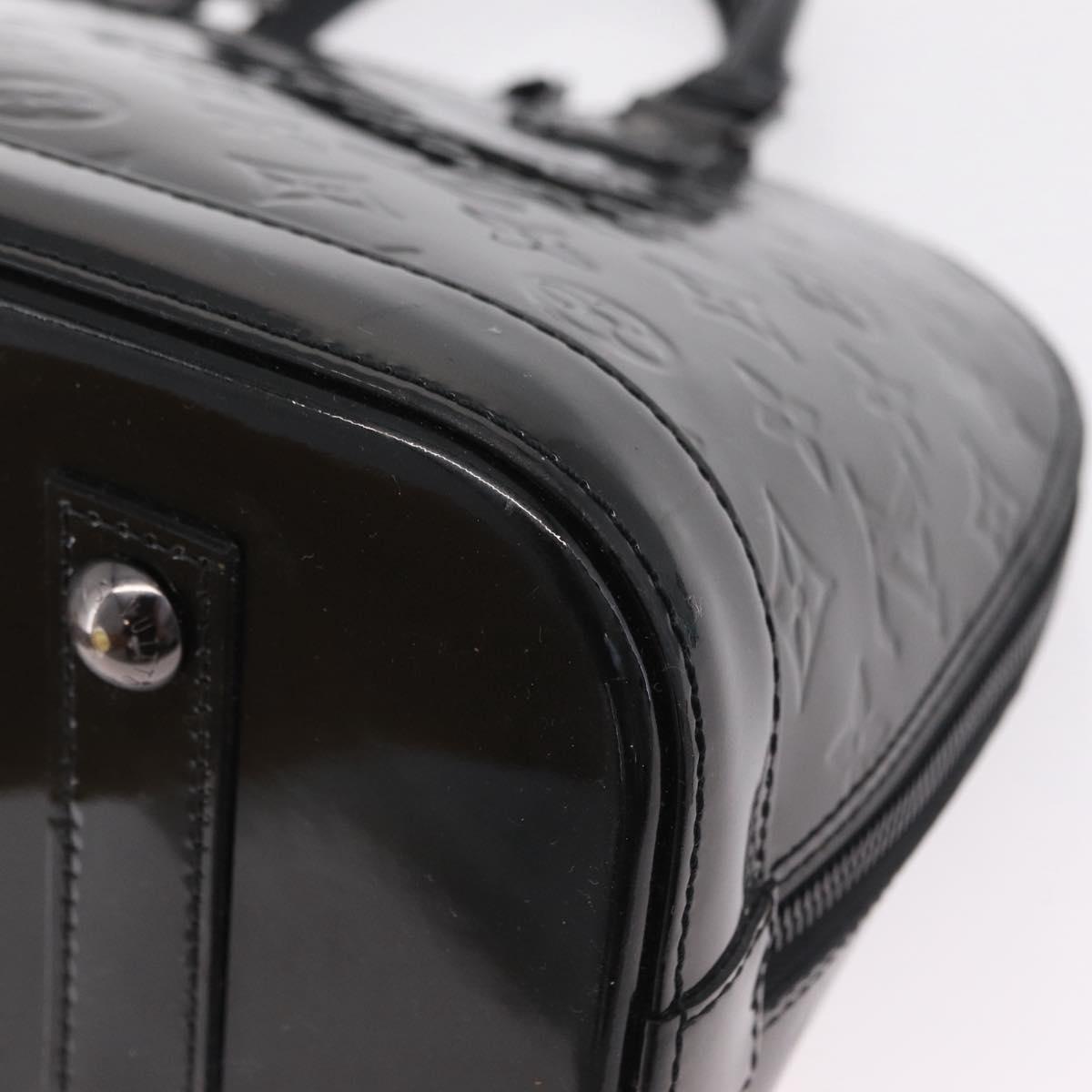 LOUIS VUITTON Monogram Vernis Alma PM Bag Noir Manetic M90061 LV Auth ep16419V