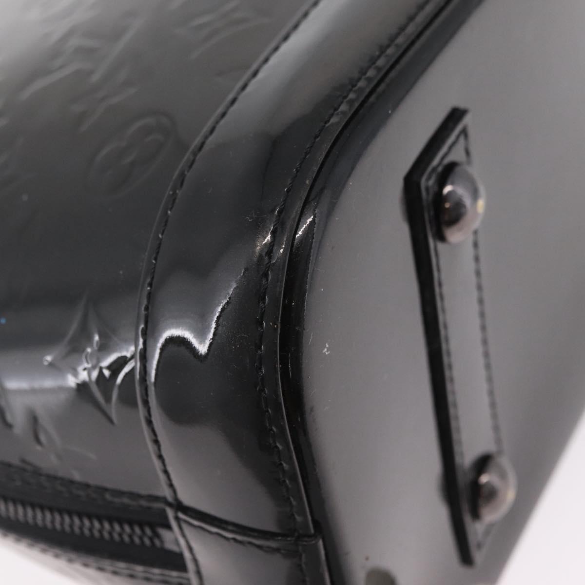 LOUIS VUITTON Monogram Vernis Alma PM Bag Noir Manetic M90061 LV Auth ep16419V