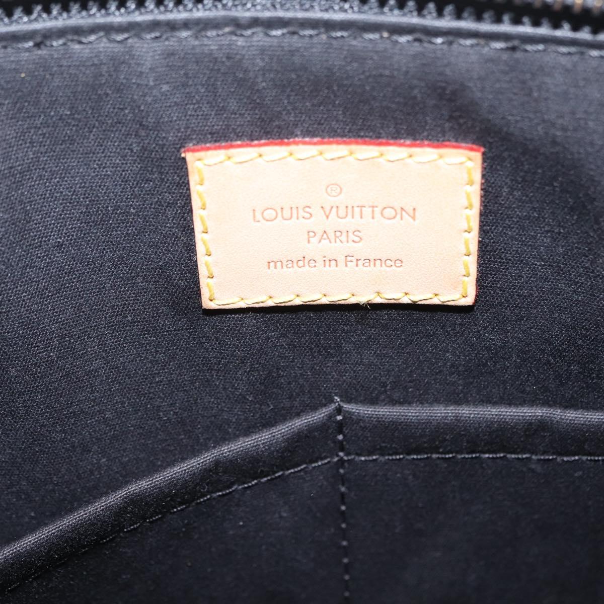 LOUIS VUITTON Monogram Vernis Alma PM Bag Noir Manetic M90061 LV Auth ep16419V
