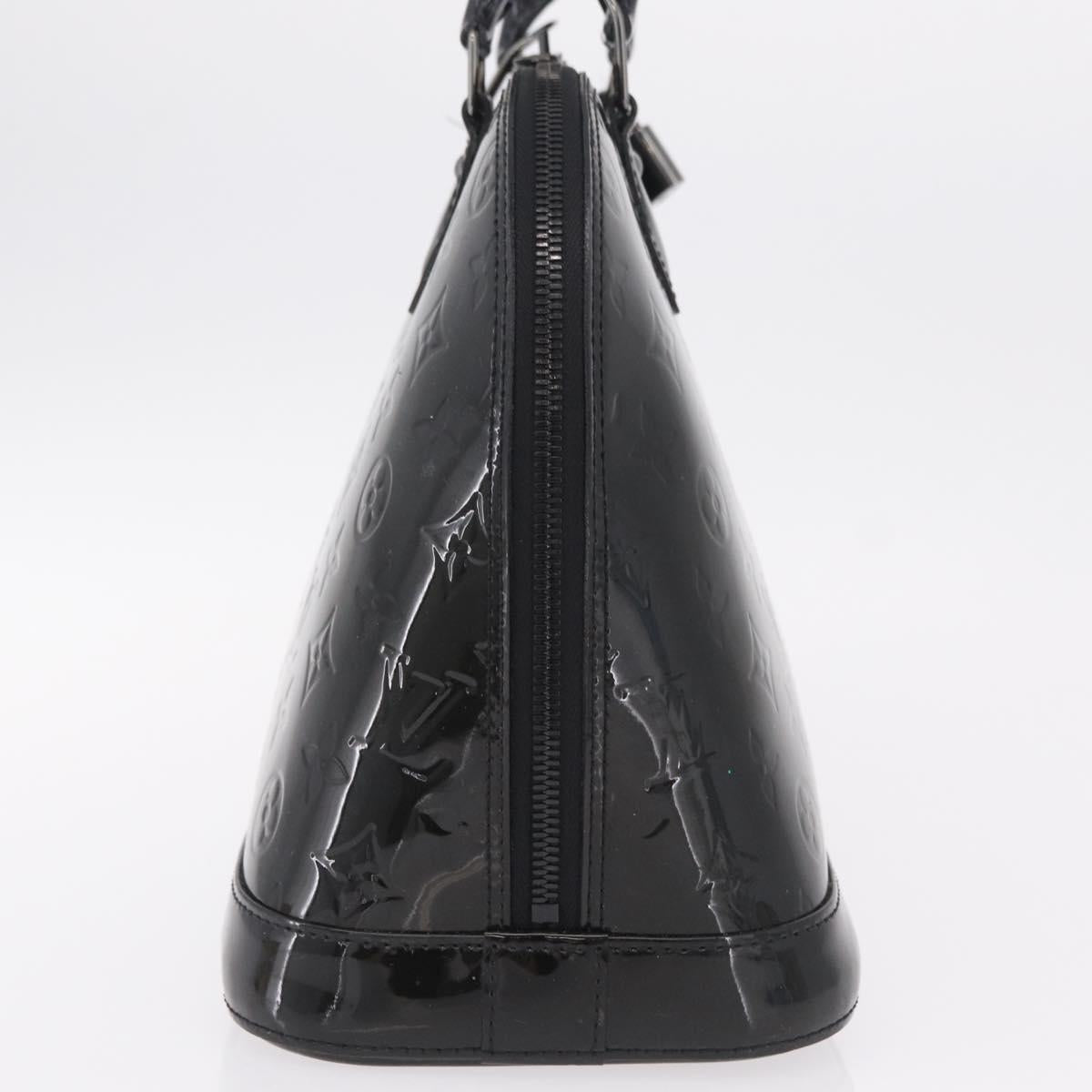 LOUIS VUITTON Monogram Vernis Alma PM Bag Noir Manetic M90061 LV Auth ep16419V