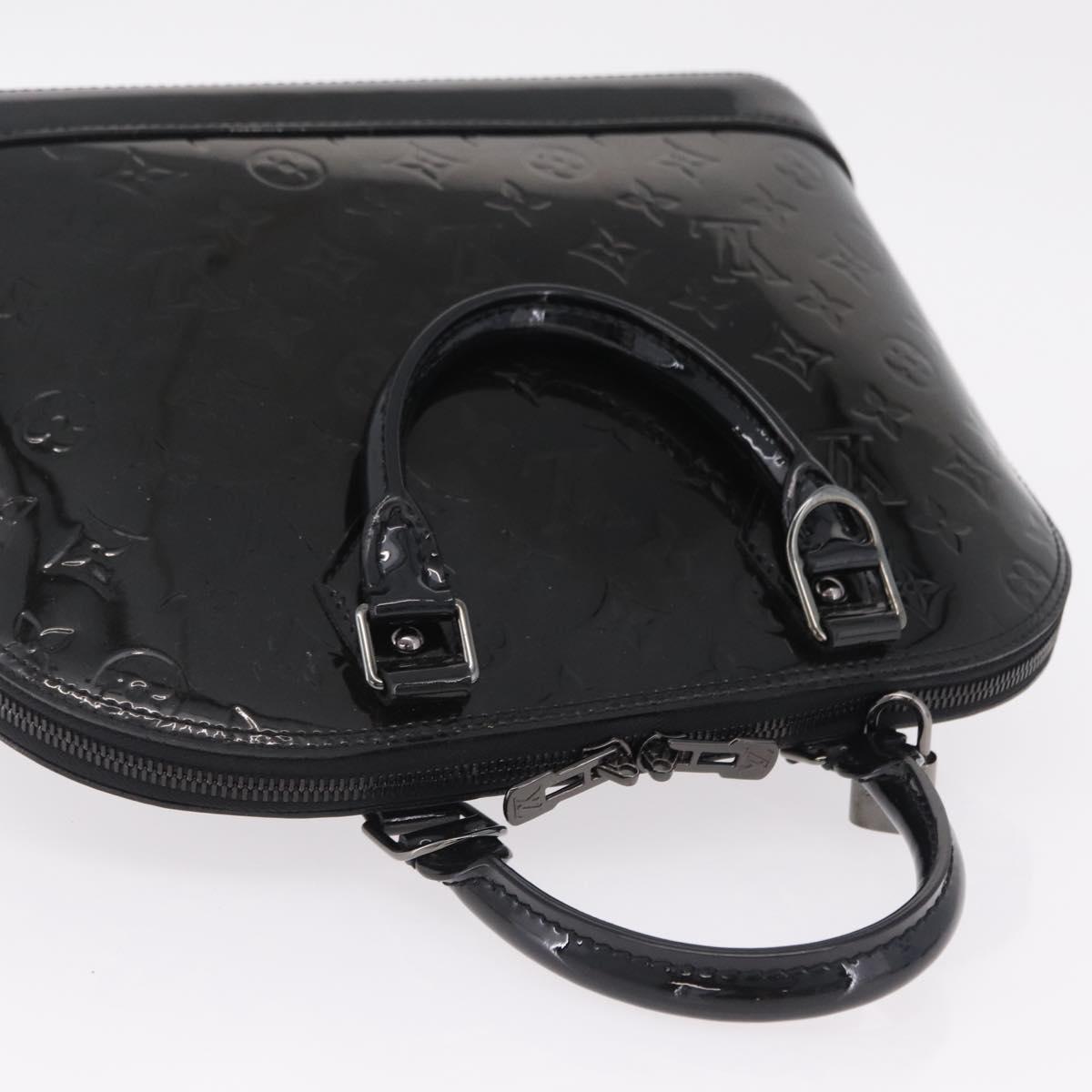 LOUIS VUITTON Monogram Vernis Alma PM Bag Noir Manetic M90061 LV Auth ep16419V