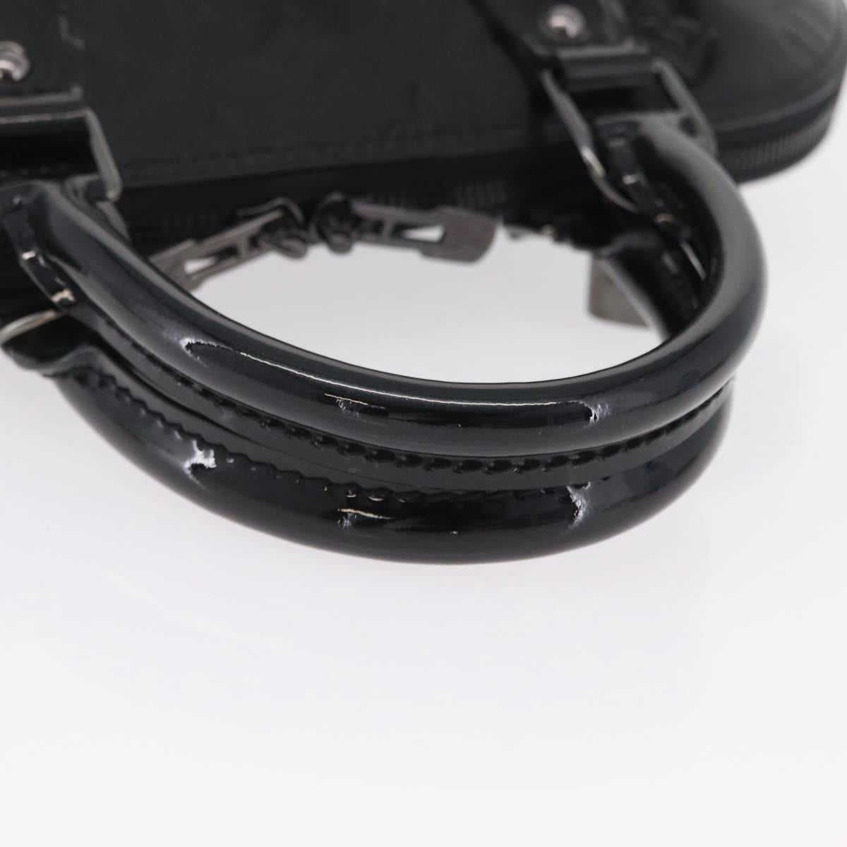 LOUIS VUITTON Monogram Vernis Alma PM Bag Noir Manetic M90061 LV Auth ep16419V