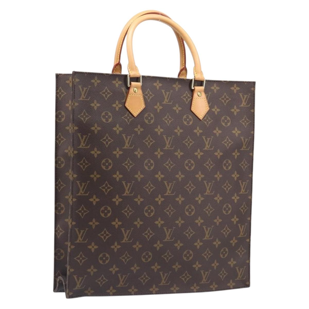 LOUIS VUITTON Monogram Sac Plat Hand Bag M51140 LV Auth ep16431V