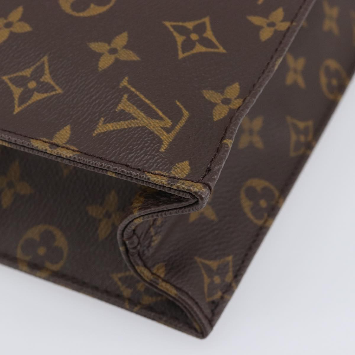 LOUIS VUITTON Monogram Sac Plat Hand Bag M51140 LV Auth ep16431V
