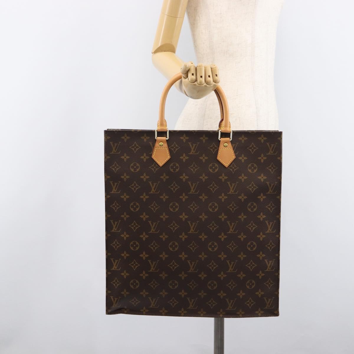 LOUIS VUITTON Monogram Sac Plat Hand Bag M51140 LV Auth ep16431V