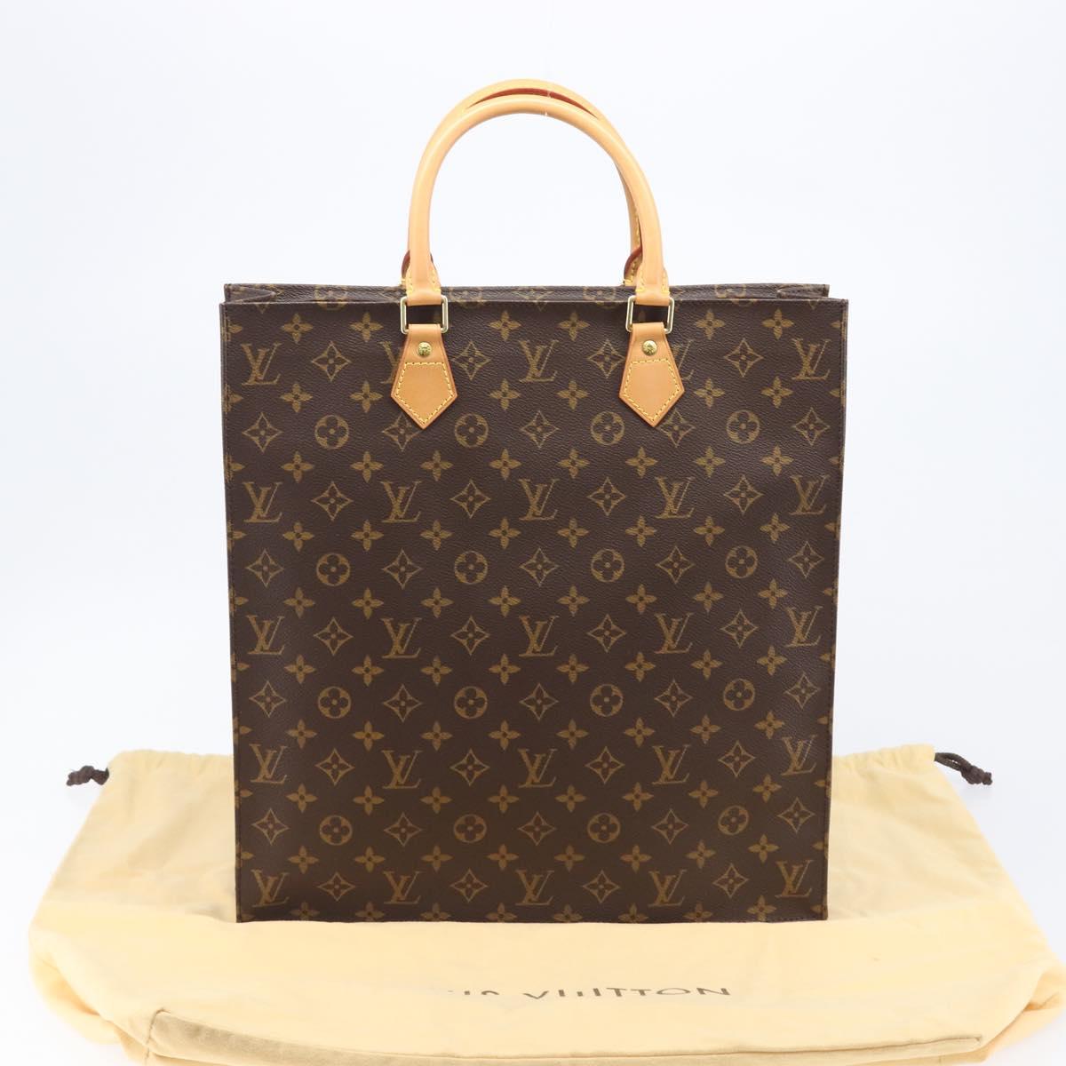 LOUIS VUITTON Monogram Sac Plat Hand Bag M51140 LV Auth ep16431V