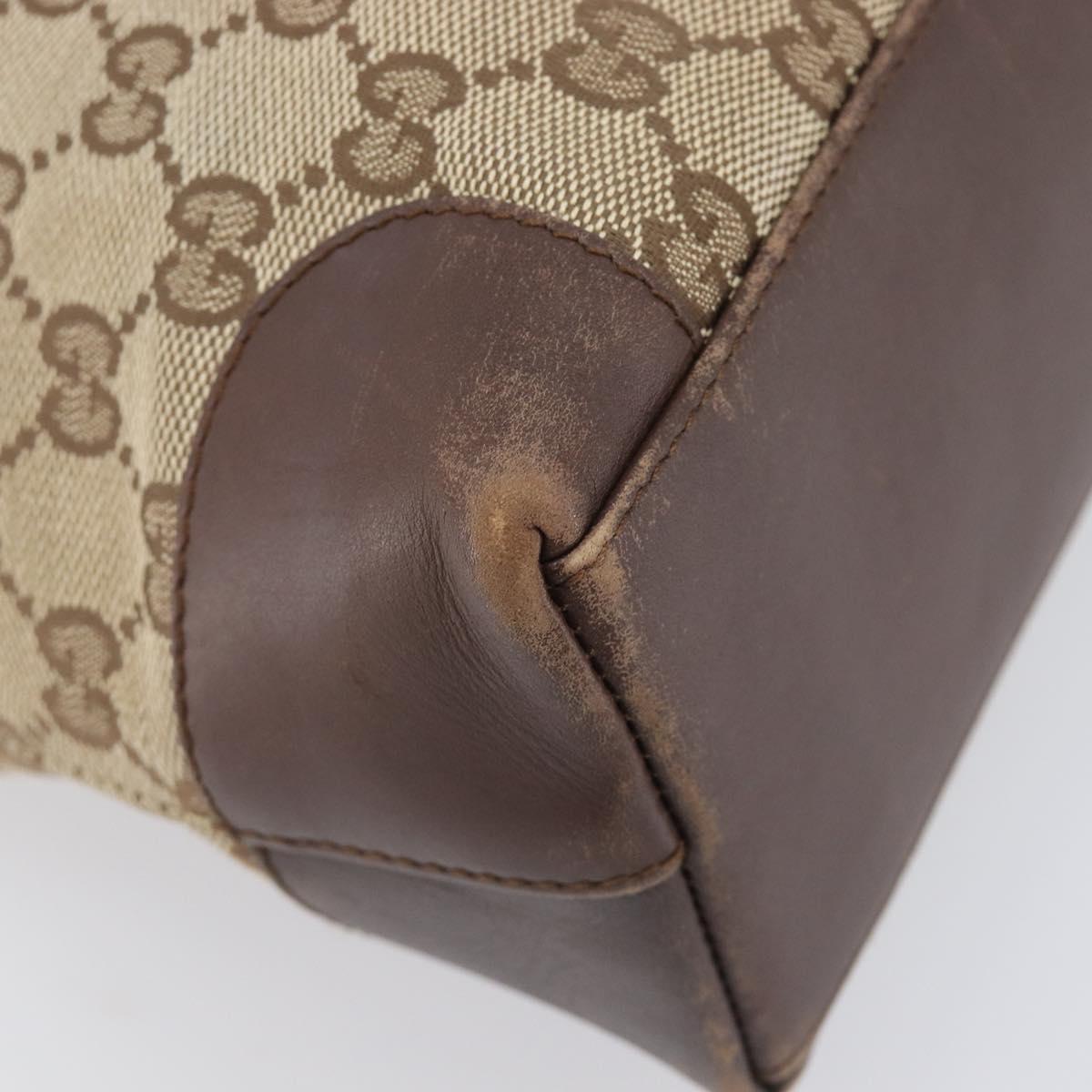 GUCCI GG Canvas Tote Bag Beige Gold 002 1119 Auth ep16438