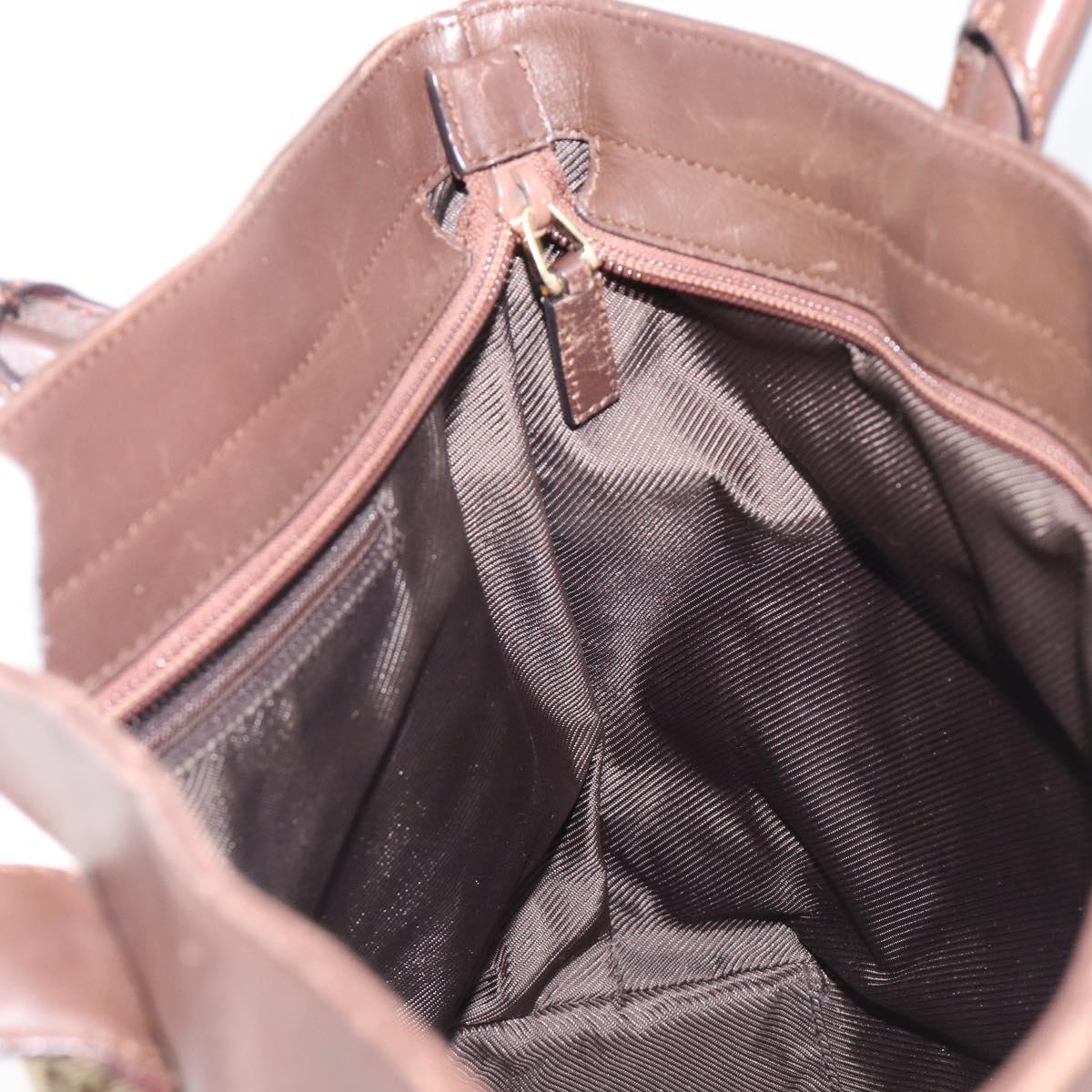 GUCCI GG Canvas Tote Bag Beige Gold 002 1119 Auth ep16438