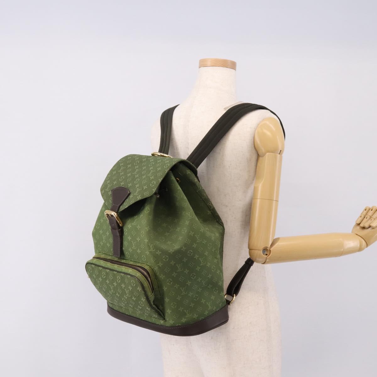 LOUIS VUITTON Monogram Mini Montsouris GM TST Khaki M92456 Auth ep16441V
