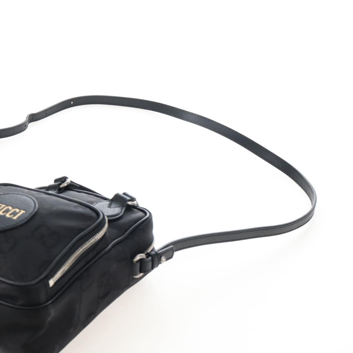 GUCCI GG Canvas Off The Grid Bag Nylon Black Silver 625850 Auth ep16445V