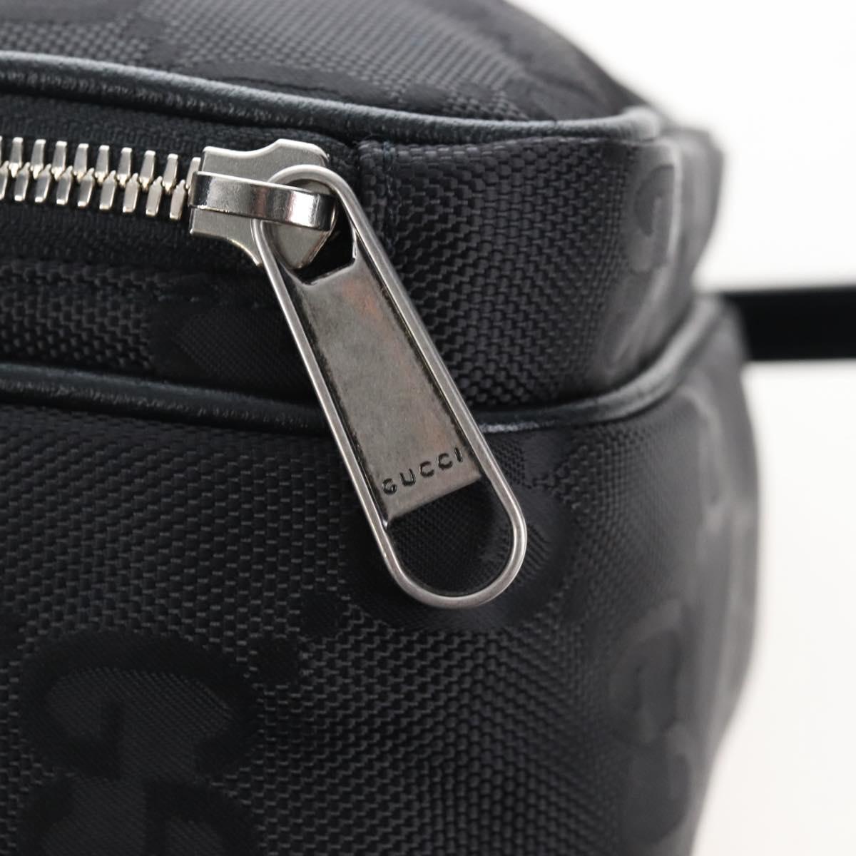 GUCCI GG Canvas Off The Grid Bag Nylon Black Silver 625850 Auth ep16445V