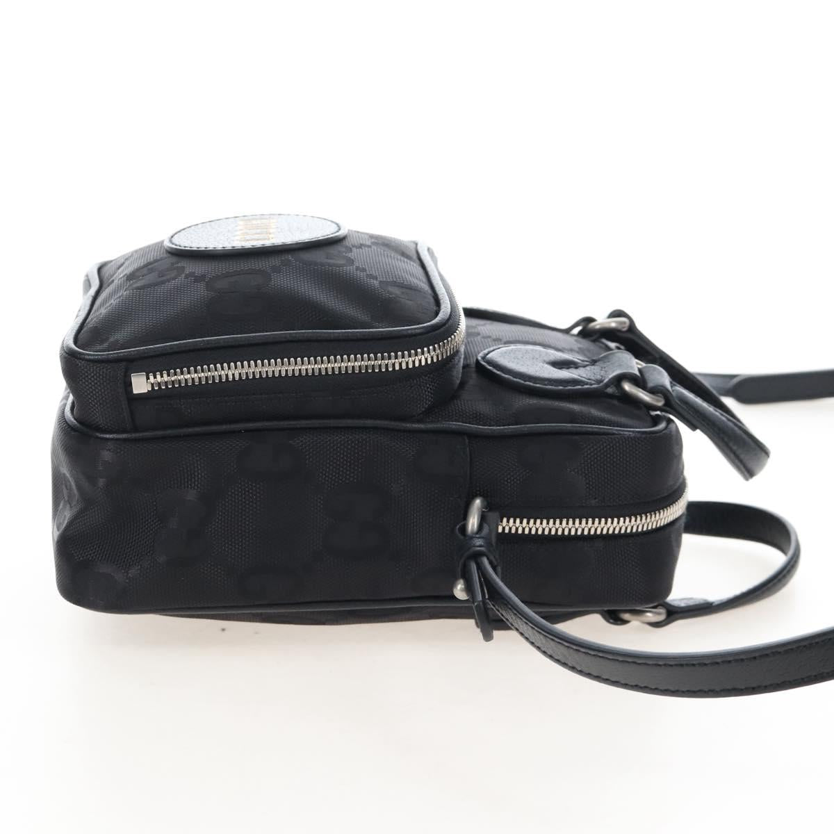 GUCCI GG Canvas Off The Grid Bag Nylon Black Silver 625850 Auth ep16445V