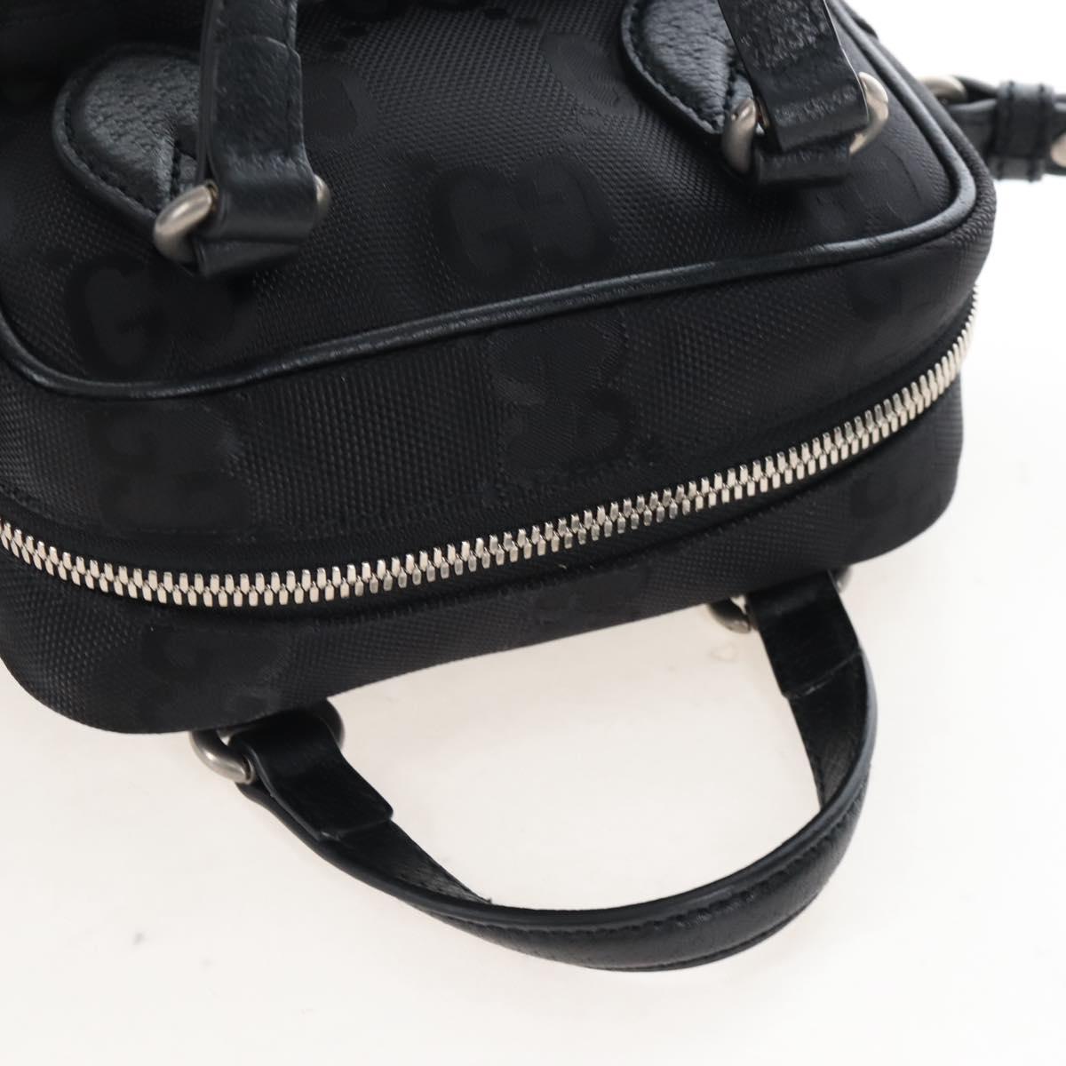 GUCCI GG Canvas Off The Grid Bag Nylon Black Silver 625850 Auth ep16445V