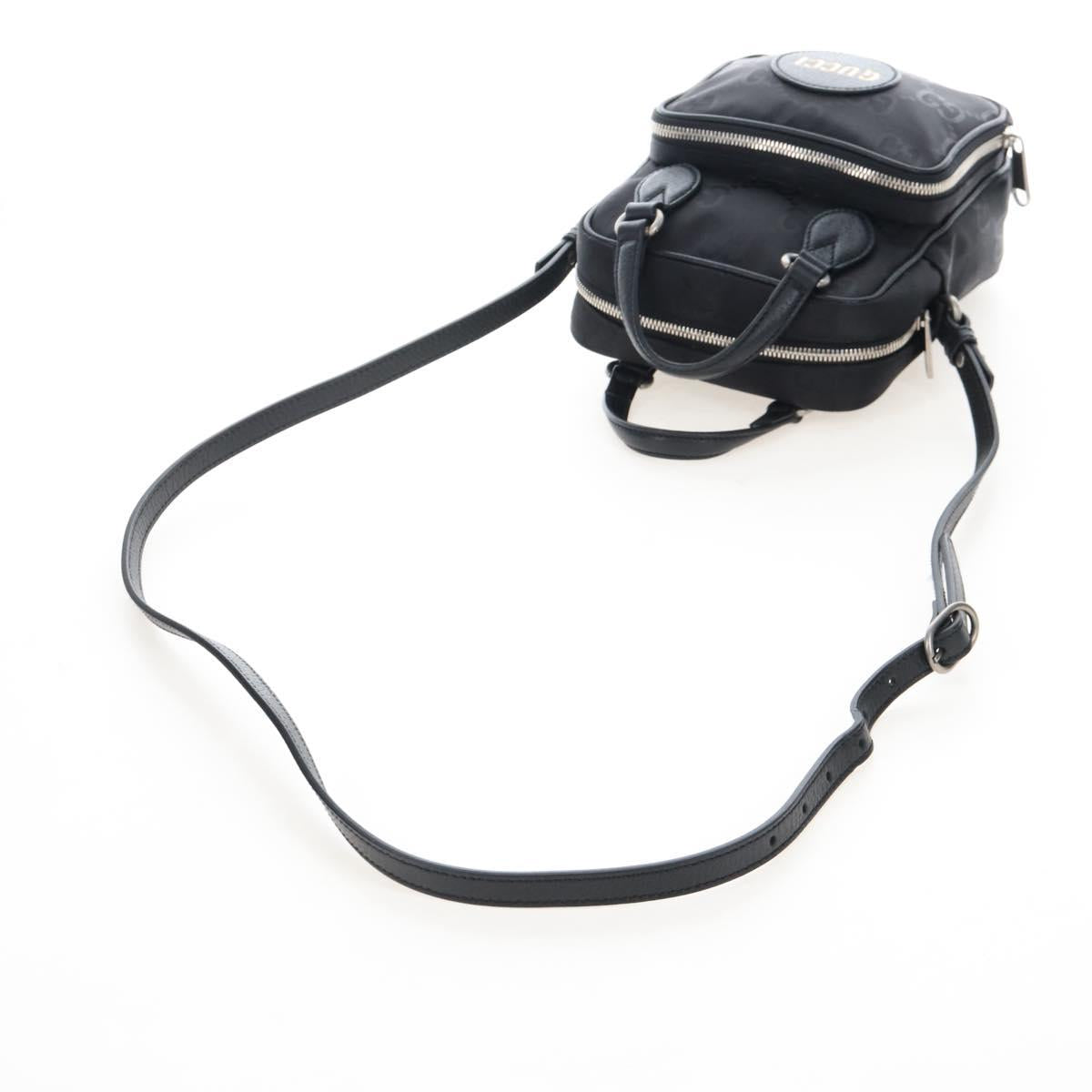 GUCCI GG Canvas Off The Grid Bag Nylon Black Silver 625850 Auth ep16445V