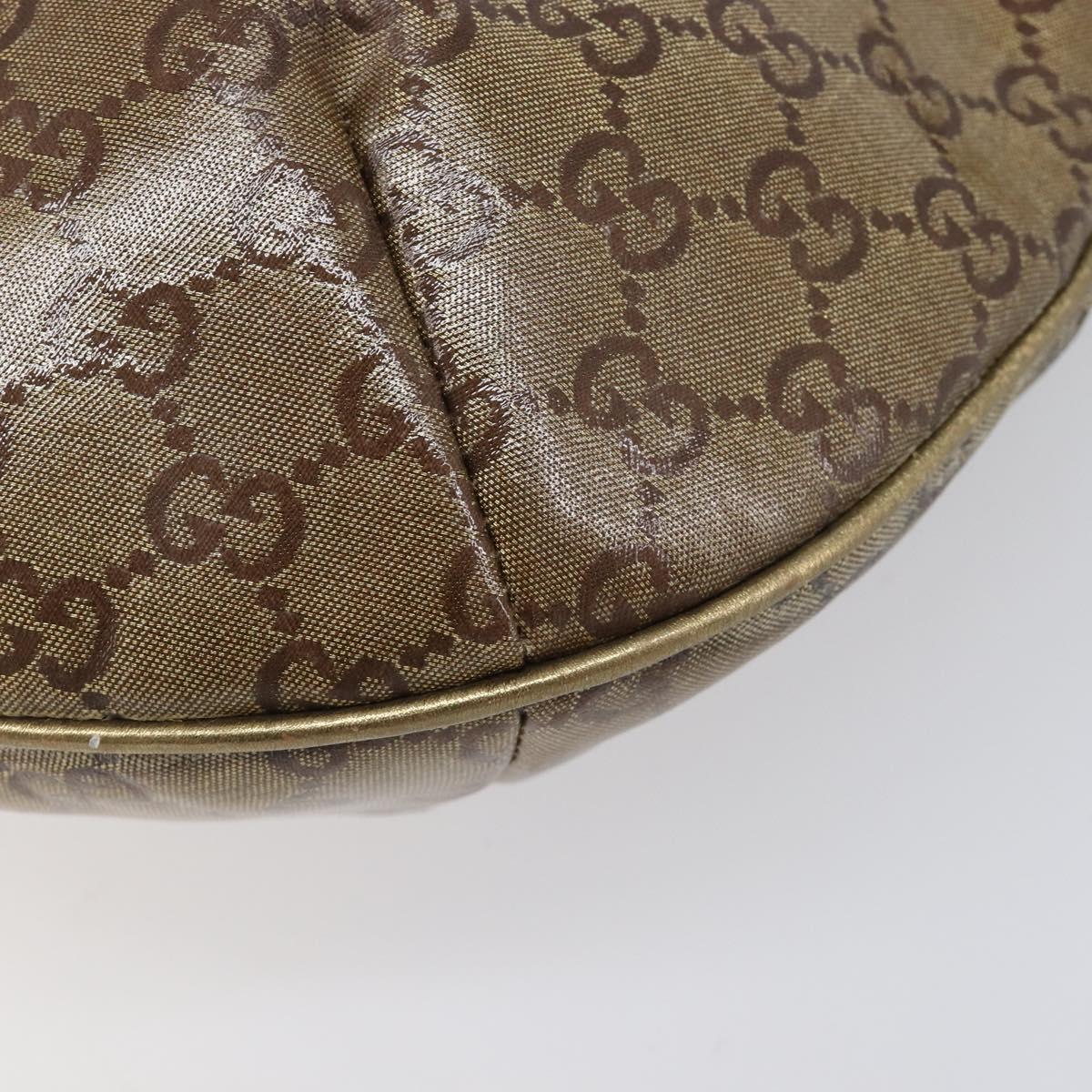 GUCCI GG Crystal Sherry Line Shoulder Bag Coated Canvas Gold 181092 Auth ep16456
