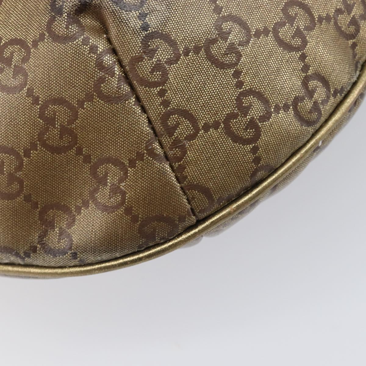 GUCCI GG Crystal Sherry Line Shoulder Bag Coated Canvas Gold 181092 Auth ep16456
