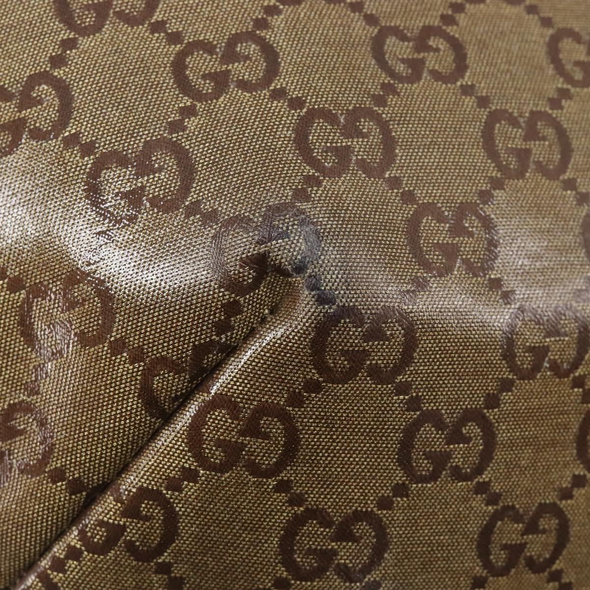 GUCCI GG Crystal Sherry Line Shoulder Bag Coated Canvas Gold 181092 Auth ep16456