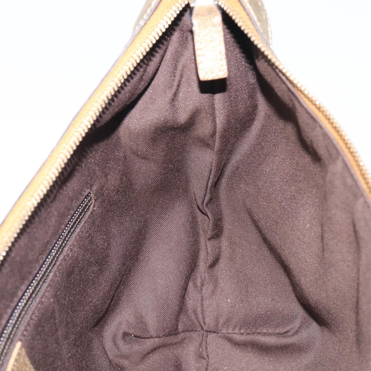 GUCCI GG Crystal Sherry Line Shoulder Bag Coated Canvas Gold 181092 Auth ep16456