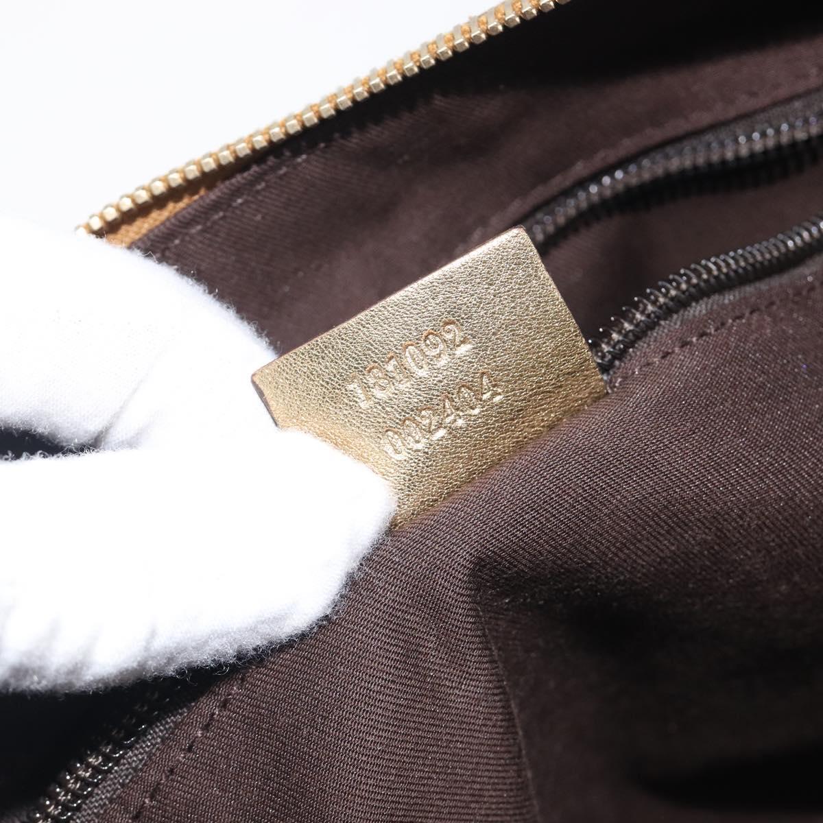 GUCCI GG Crystal Sherry Line Shoulder Bag Coated Canvas Gold 181092 Auth ep16456