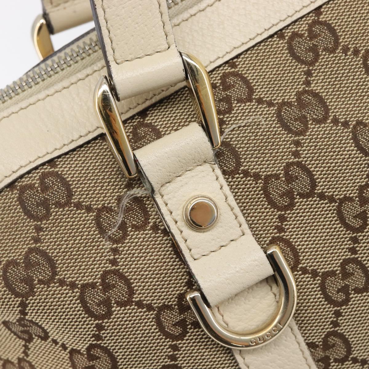 GUCCI GG Canvas Tote Bag Beige Gold 141470 Auth ep16466