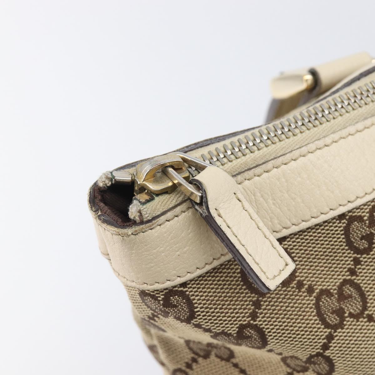 GUCCI GG Canvas Tote Bag Beige Gold 141470 Auth ep16466