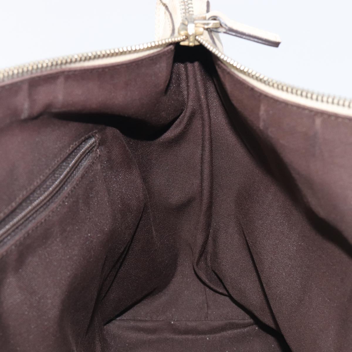 GUCCI GG Canvas Tote Bag Beige Gold 141470 Auth ep16466