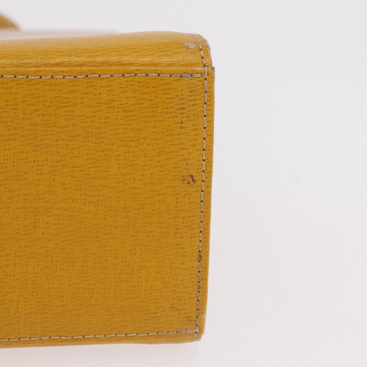 Burberrys Hand Bag Leather Yellow Gold Auth ep16473