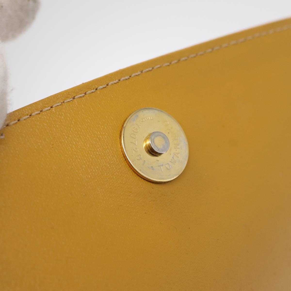Burberrys Hand Bag Leather Yellow Gold Auth ep16473