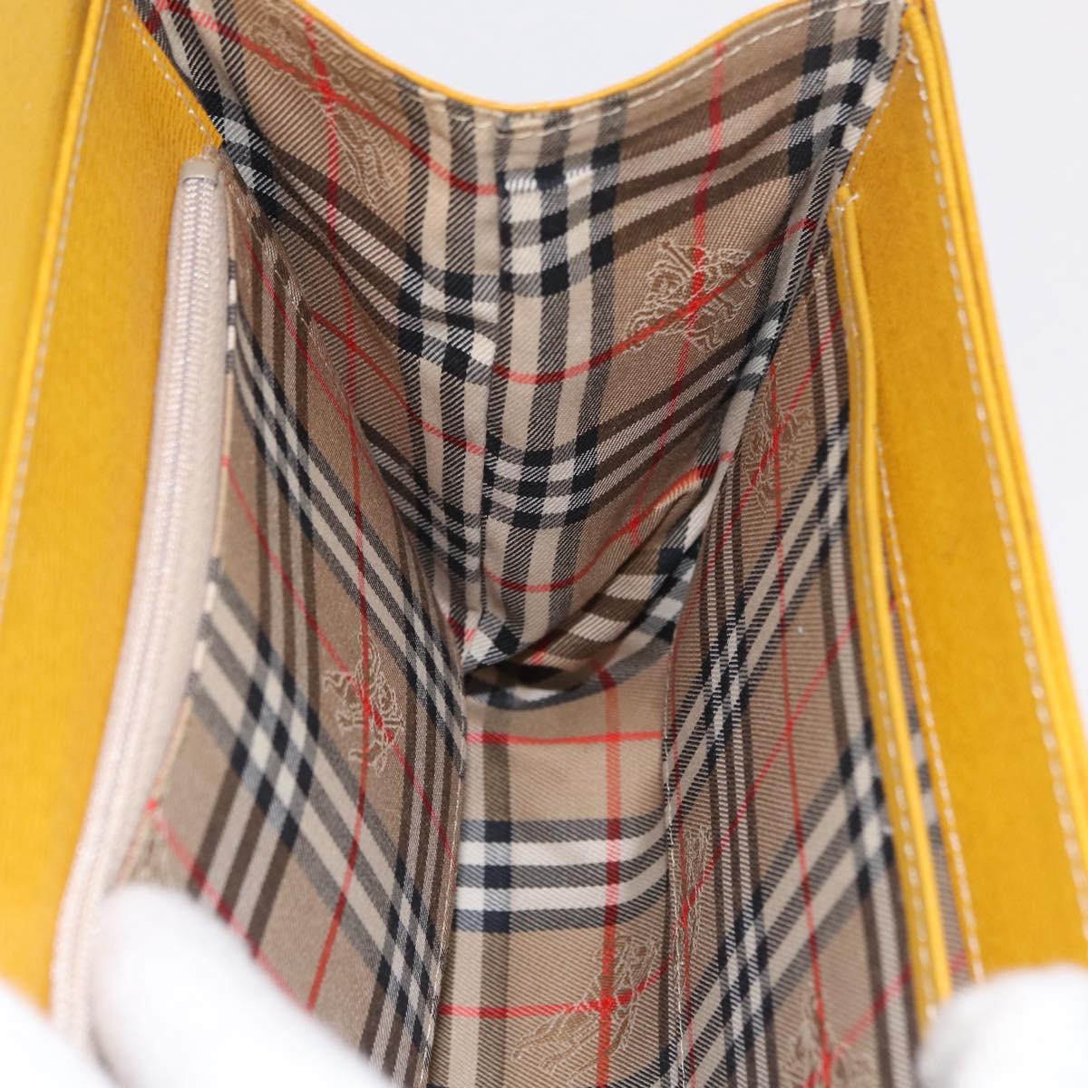 Burberrys Hand Bag Leather Yellow Gold Auth ep16473