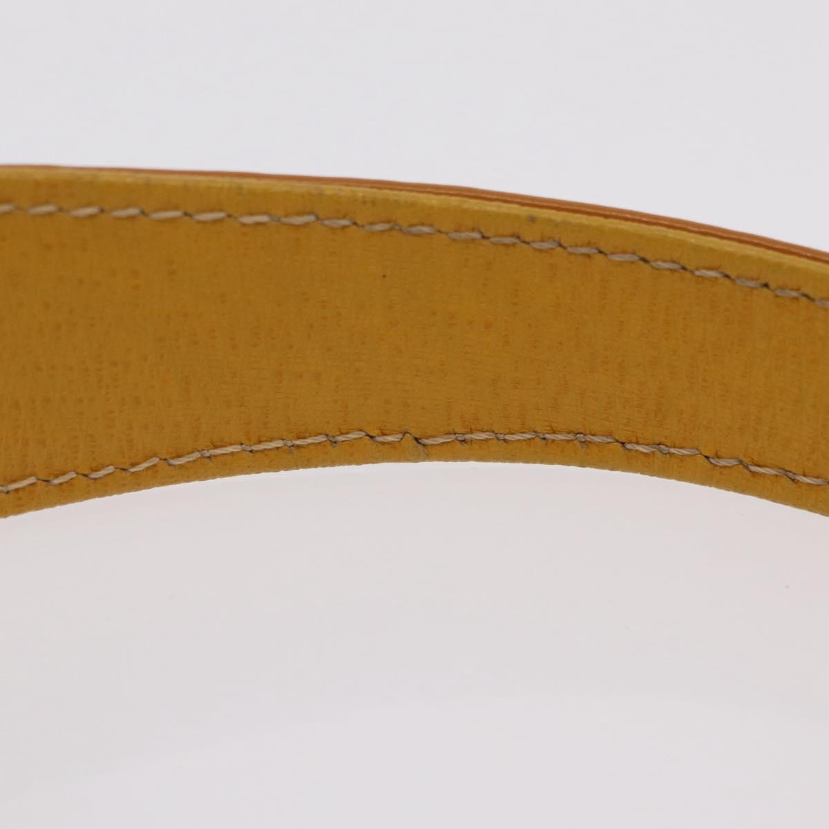Burberrys Hand Bag Leather Yellow Gold Auth ep16473