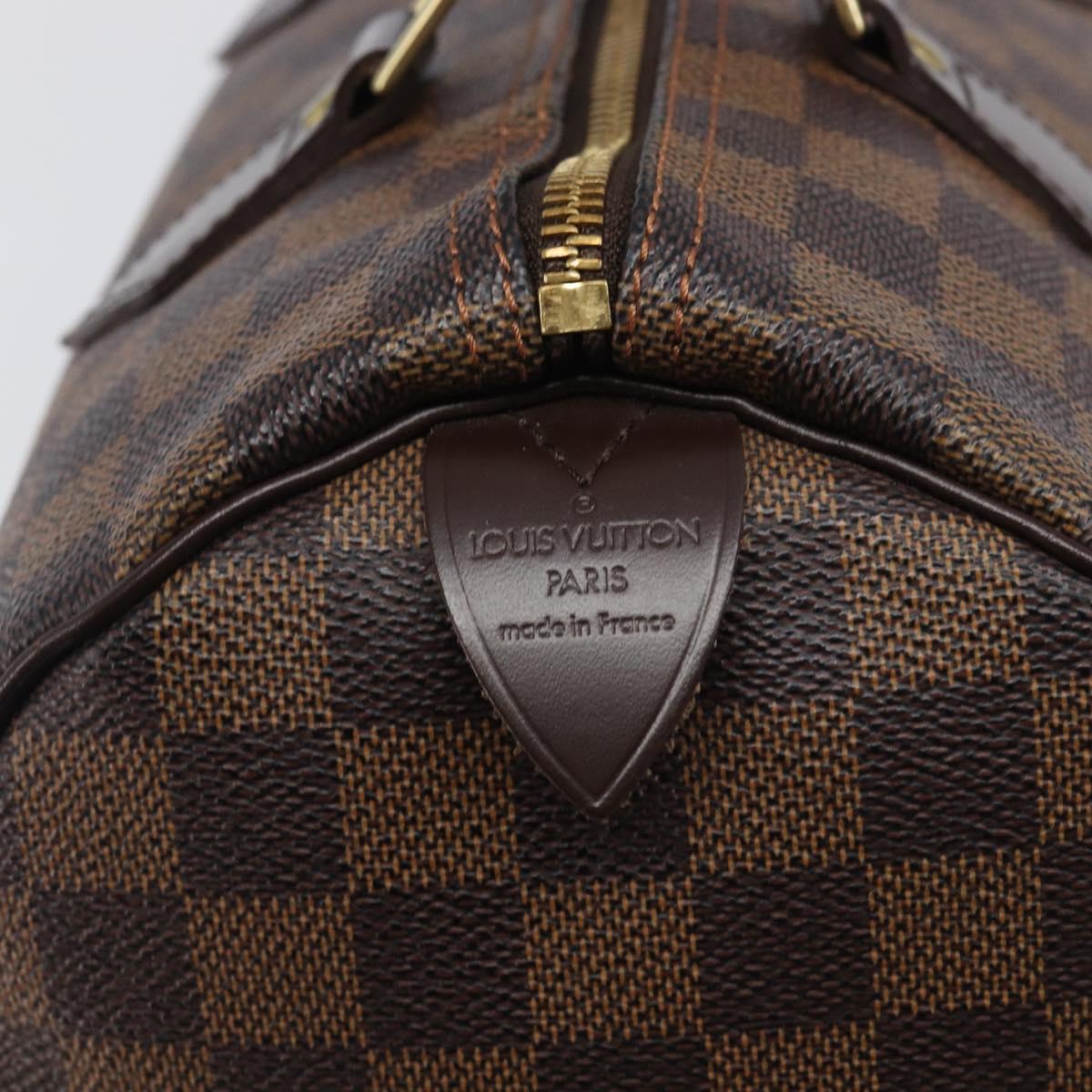 LOUIS VUITTON Damier Ebene Speedy 30 Hand Bag N41364 LV Auth ep16491V