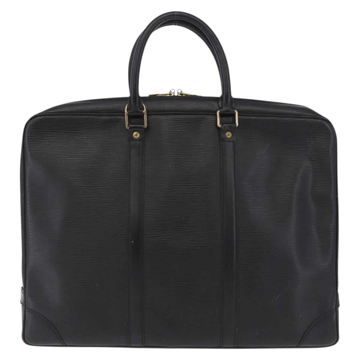 LOUIS VUITTON Epi Porte Documents Voyage Bag Black M40321 LV Auth ep16509