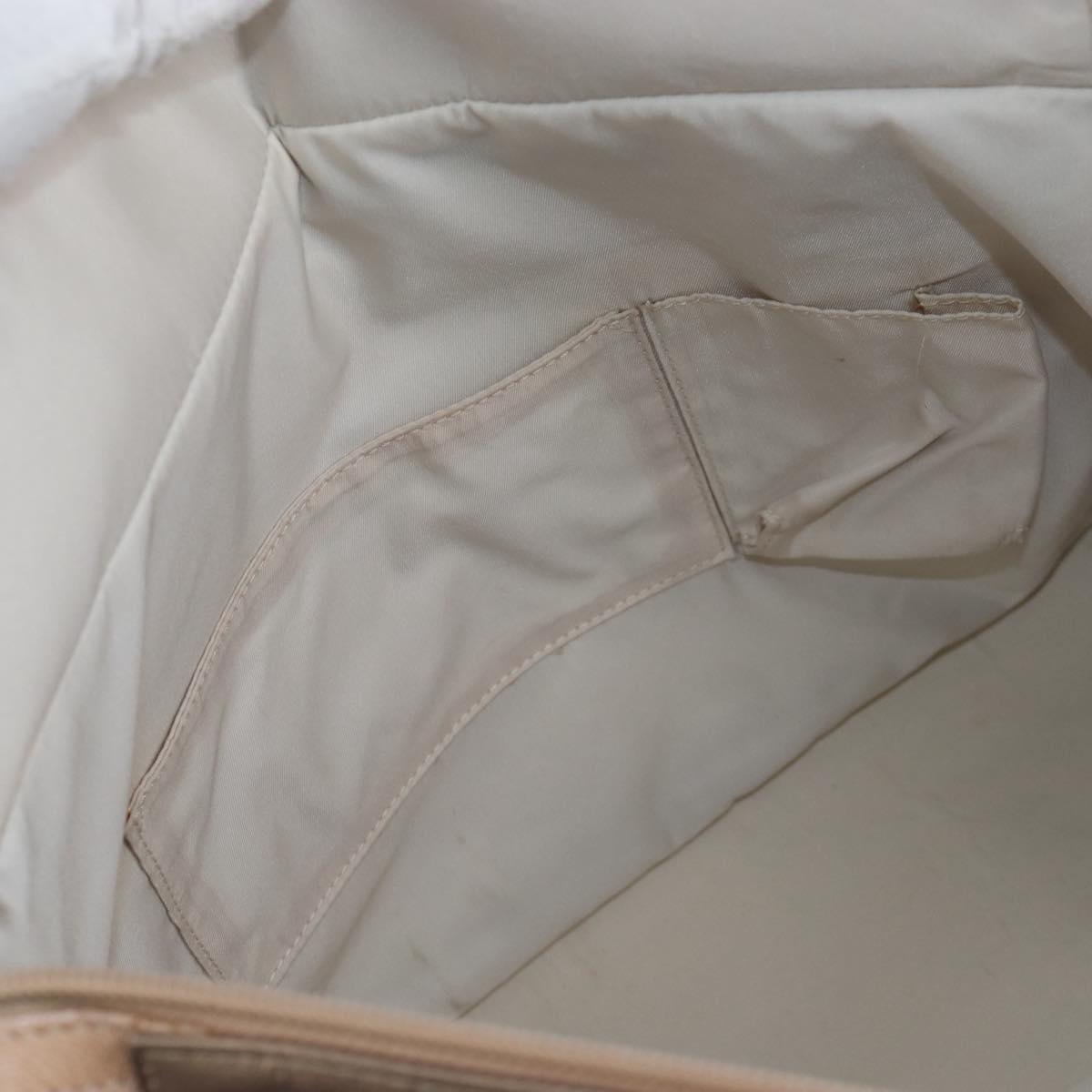 CHANEL Paris Biarritz Tote Bag Coated Canvas Gold Silver CC Auth ep16512V