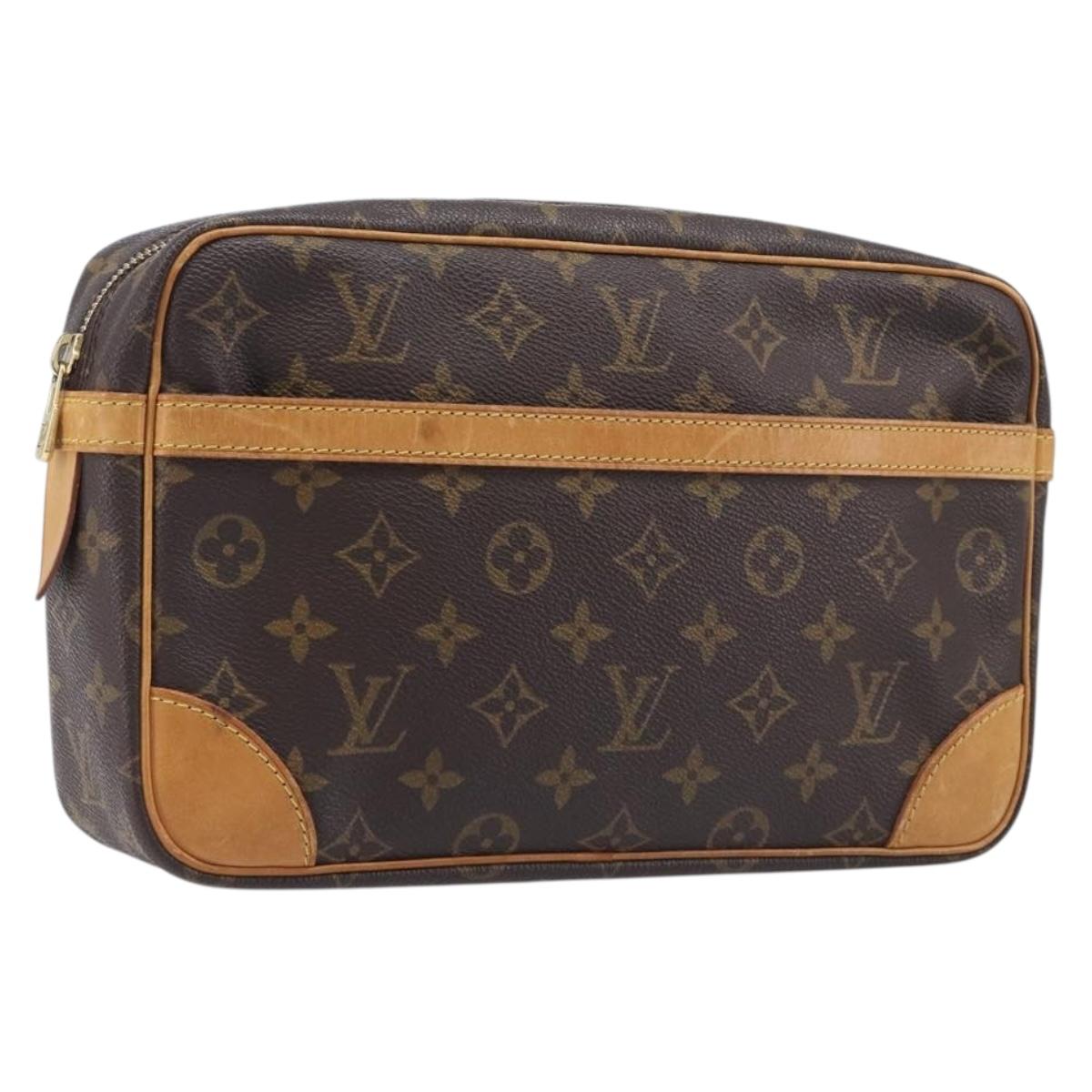 LOUIS VUITTON Monogram Compiegne 28 Clutch Bag M51845 LV Auth ep16522A