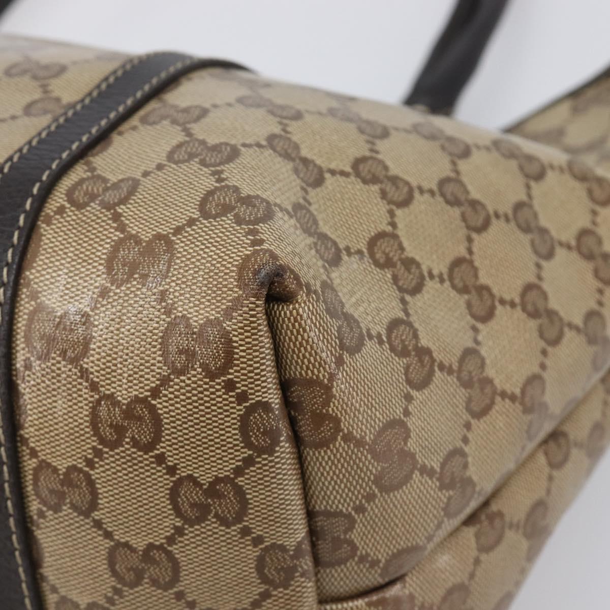 GUCCI GG Crystal Tote Bag Outlet Beige Gold 265695 Auth ep16526A