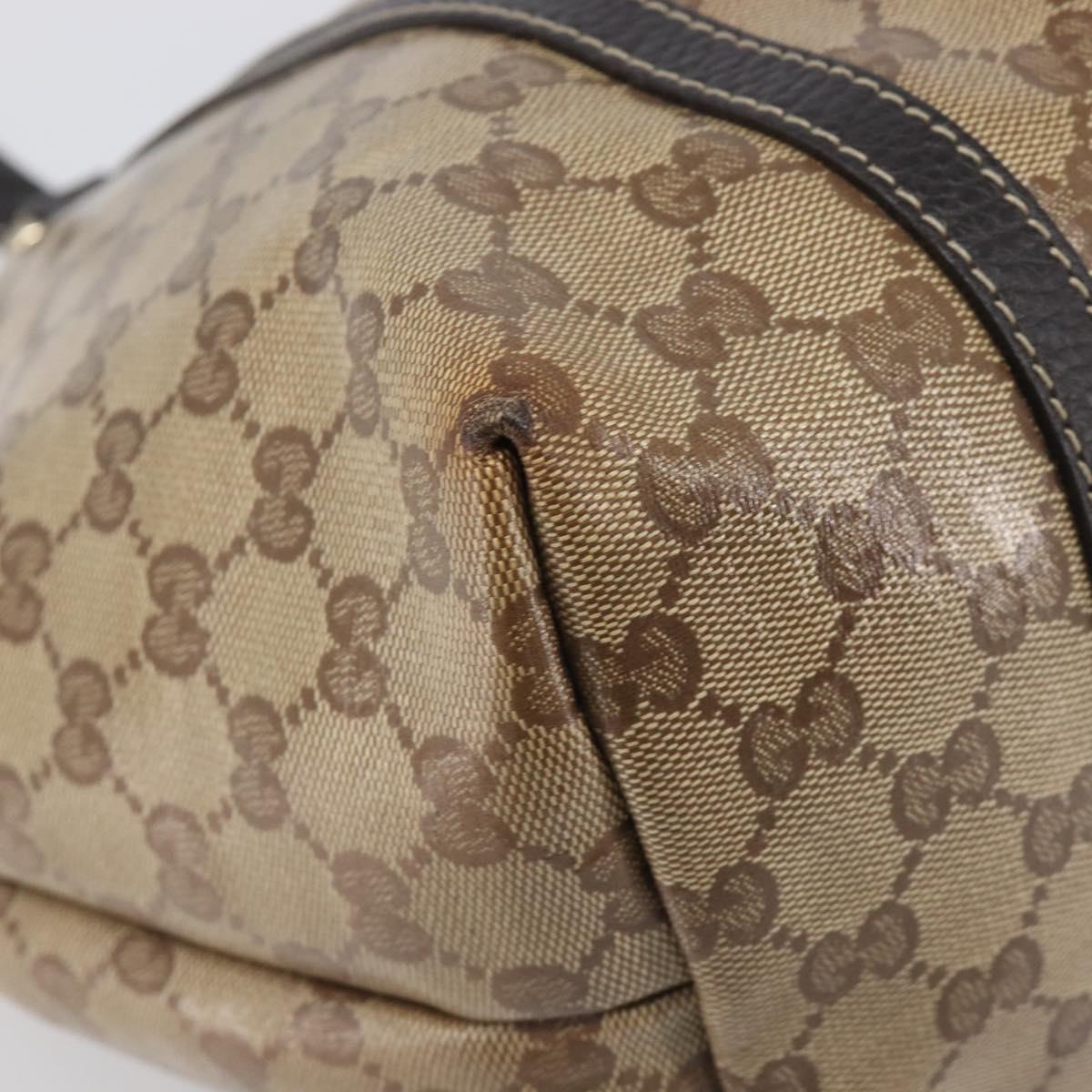 GUCCI GG Crystal Tote Bag Outlet Beige Gold 265695 Auth ep16526A