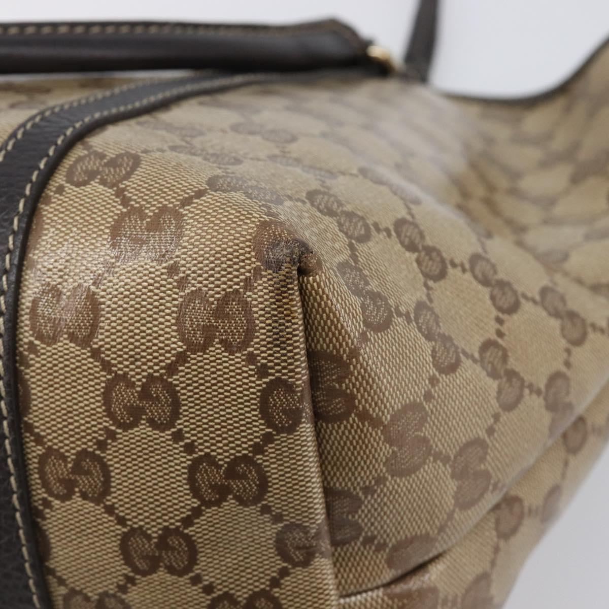 GUCCI GG Crystal Tote Bag Outlet Beige Gold 265695 Auth ep16526A