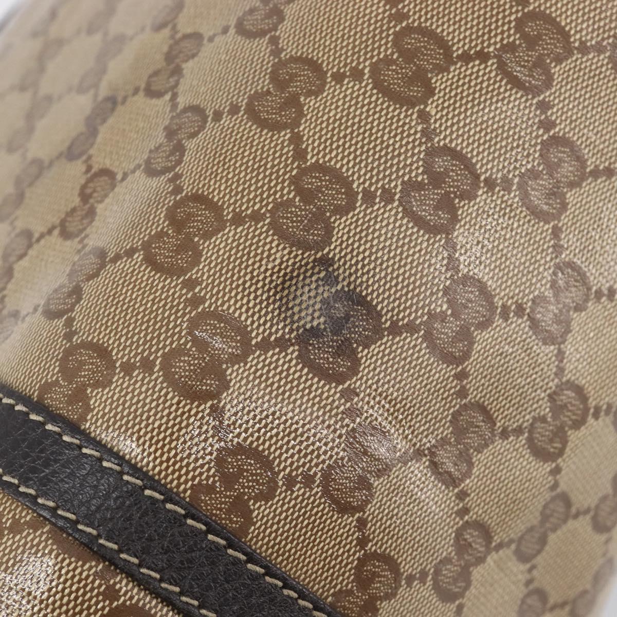 GUCCI GG Crystal Tote Bag Outlet Beige Gold 265695 Auth ep16526A