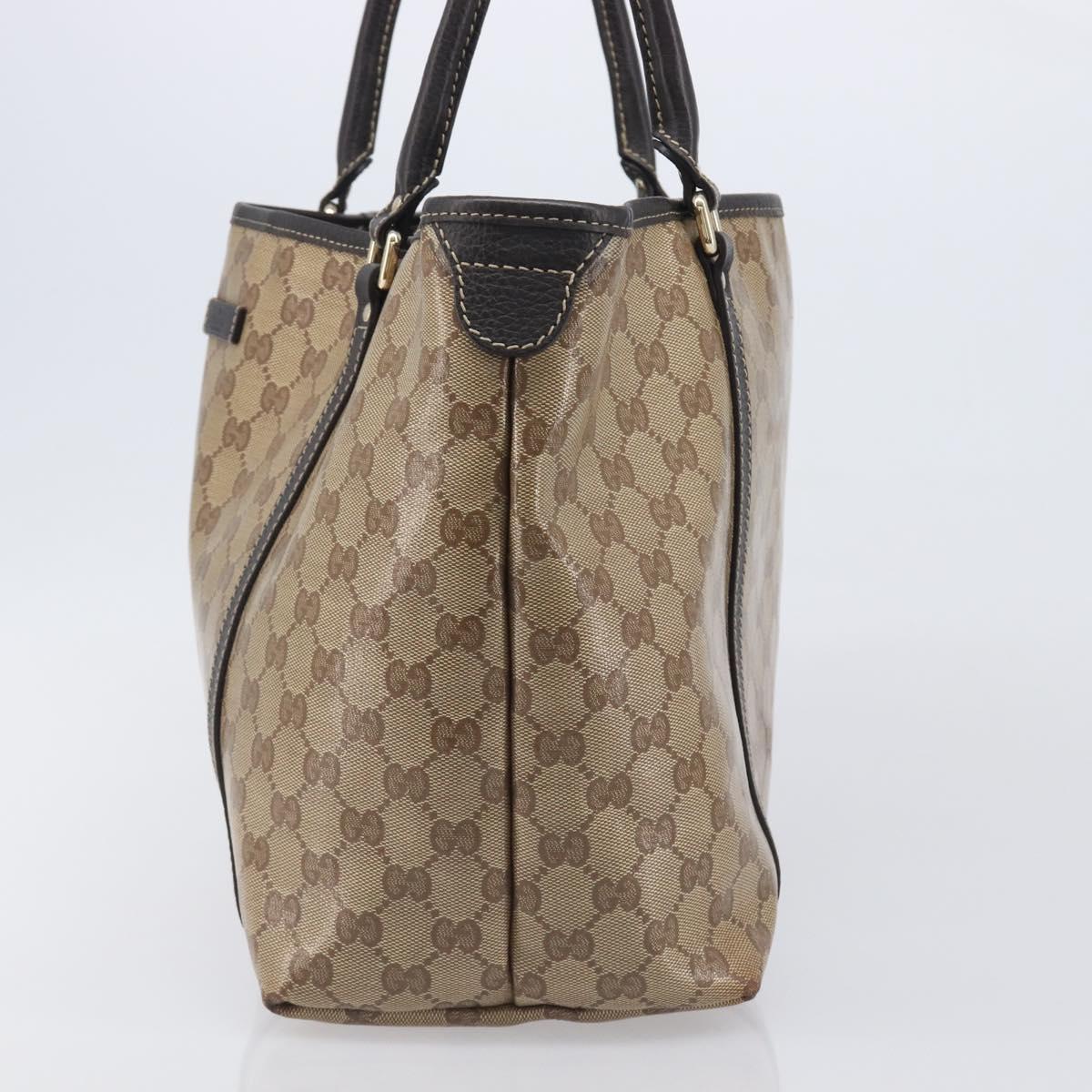 GUCCI GG Crystal Tote Bag Outlet Beige Gold 265695 Auth ep16526A