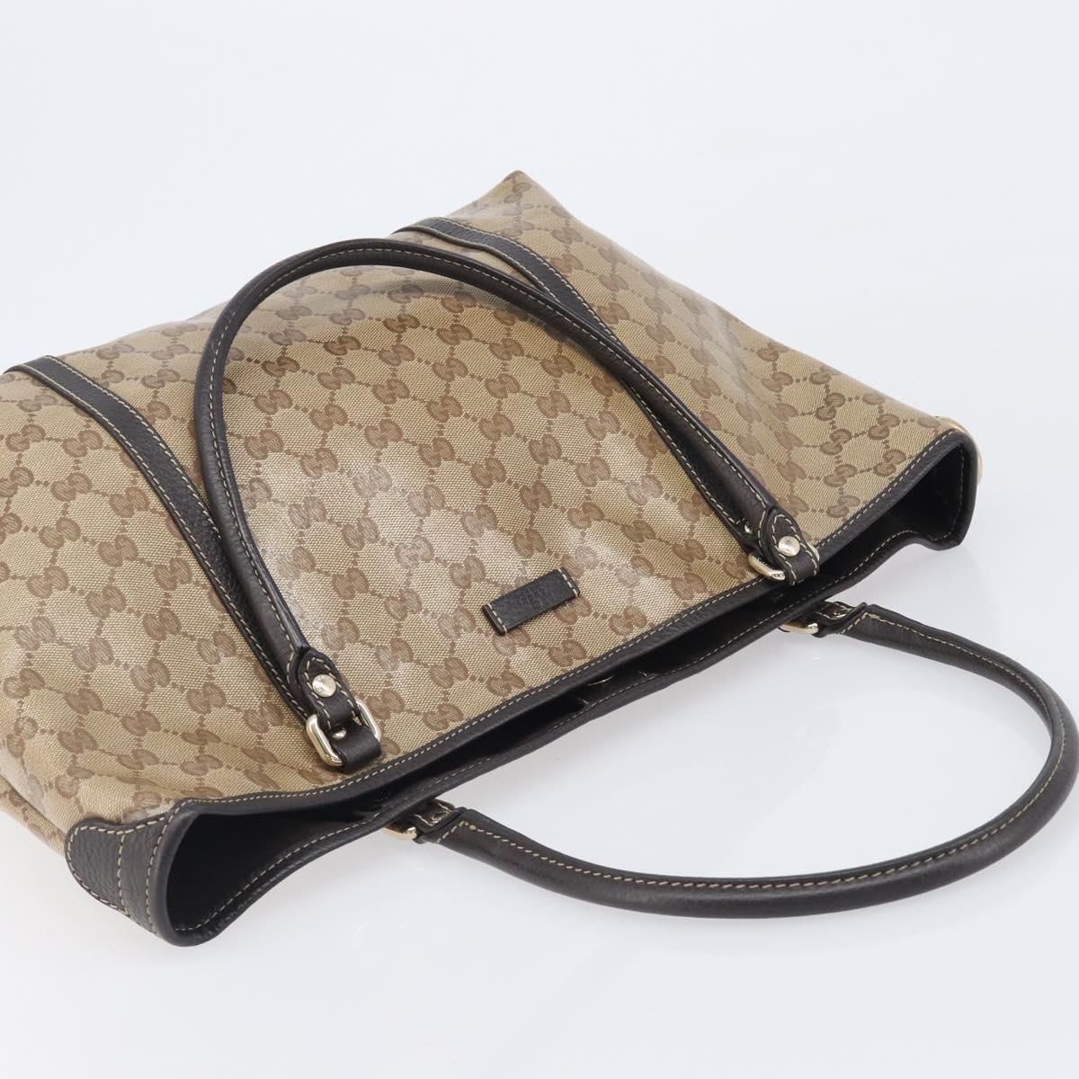 GUCCI GG Crystal Tote Bag Outlet Beige Gold 265695 Auth ep16526A