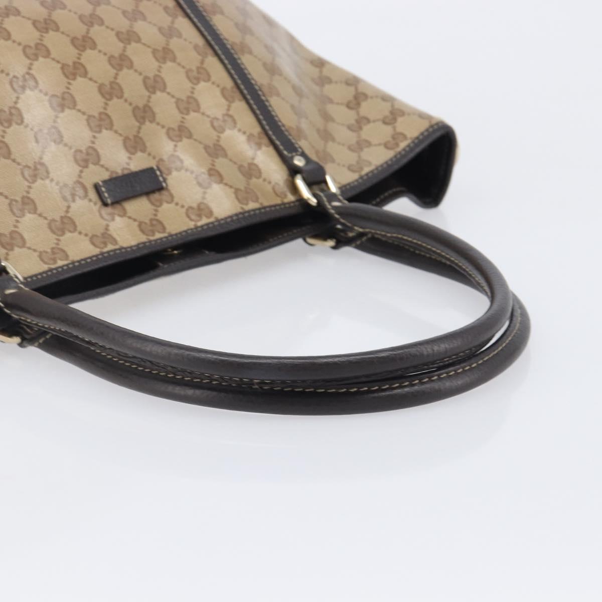 GUCCI GG Crystal Tote Bag Outlet Beige Gold 265695 Auth ep16526A