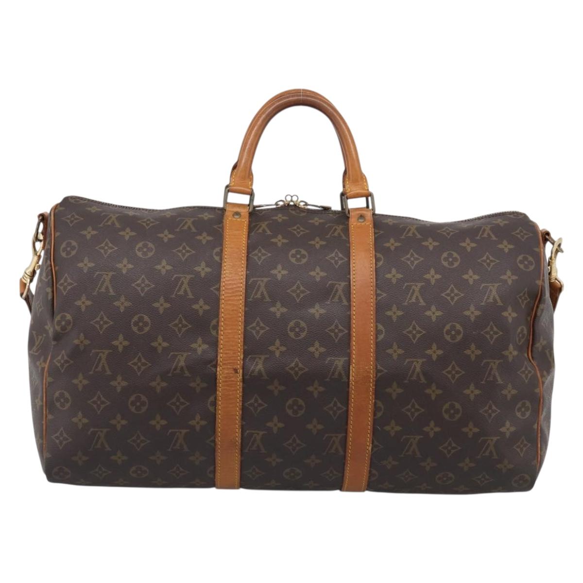 LOUIS VUITTON Monogram Keepall Bandouliere 50 Boston Bag M41416 LV Auth ep16532