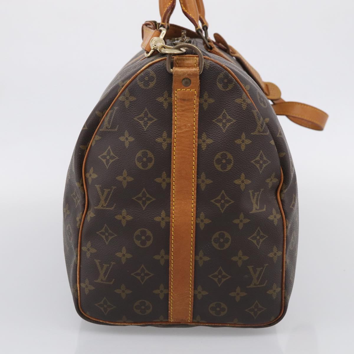 LOUIS VUITTON Monogram Keepall Bandouliere 50 Boston Bag M41416 LV Auth ep16532