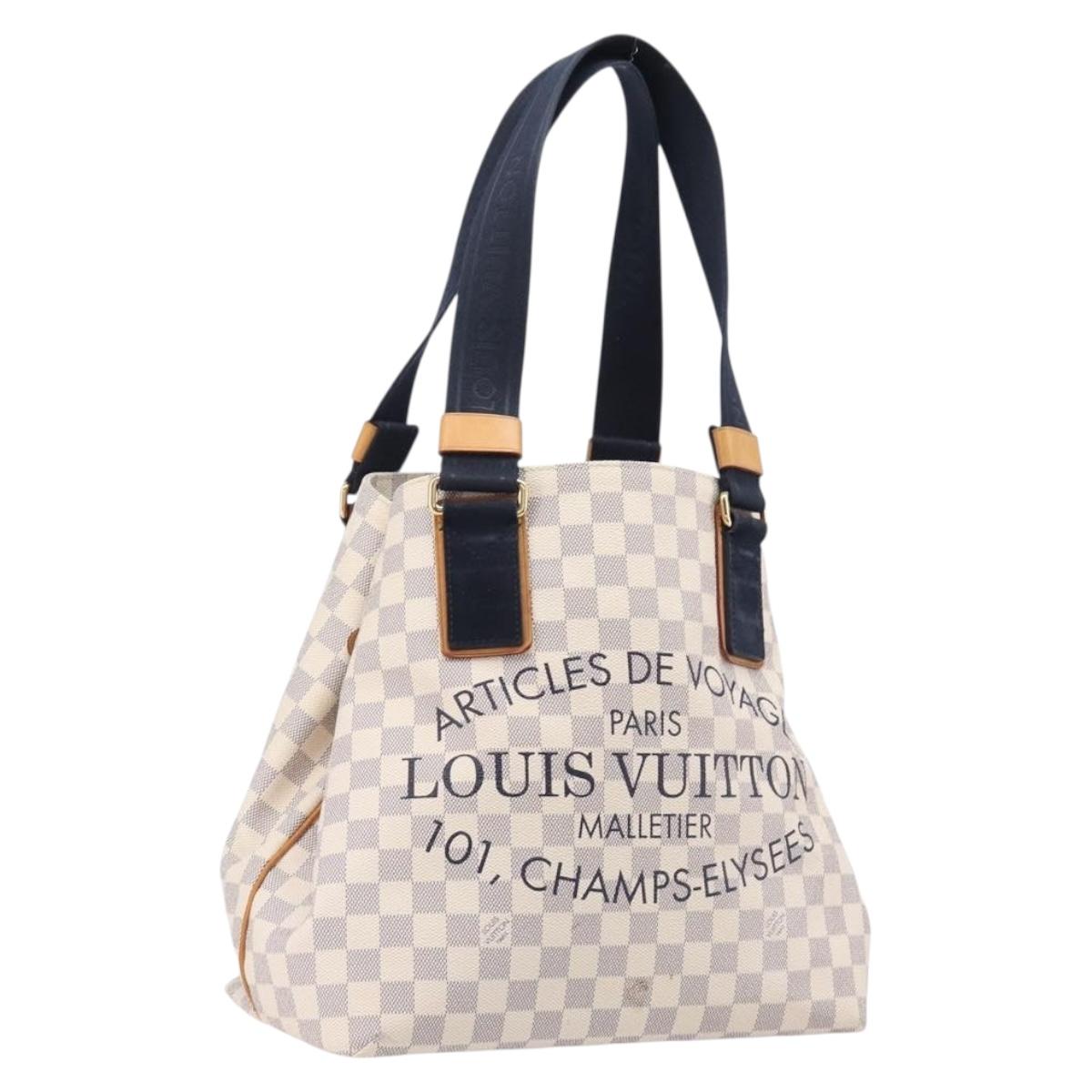 LOUIS VUITTON Damier Azur Plan Soleil Cabas PM Tote Bag N41179 LV Auth ep16538V