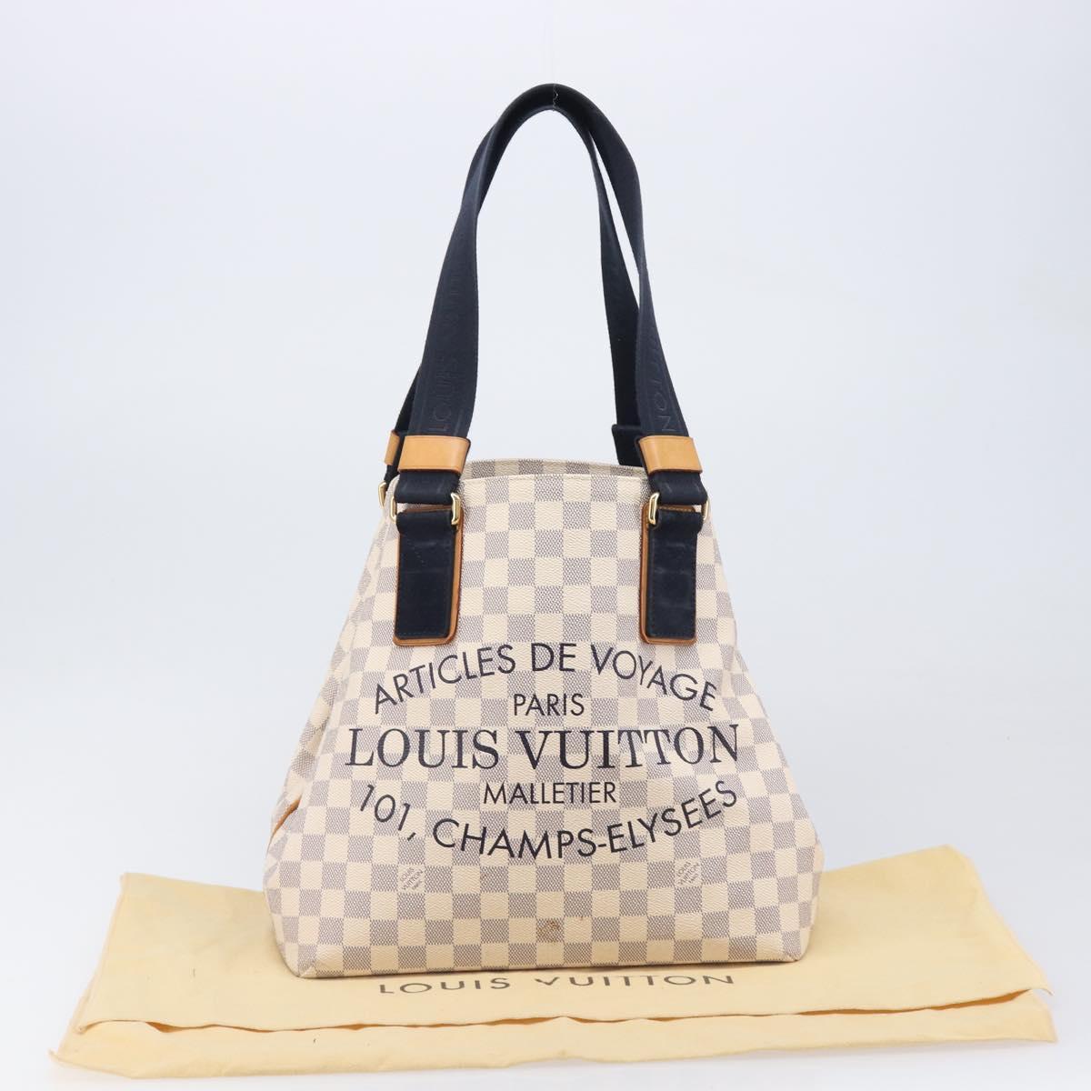 LOUIS VUITTON Damier Azur Plan Soleil Cabas PM Tote Bag N41179 LV Auth ep16538V