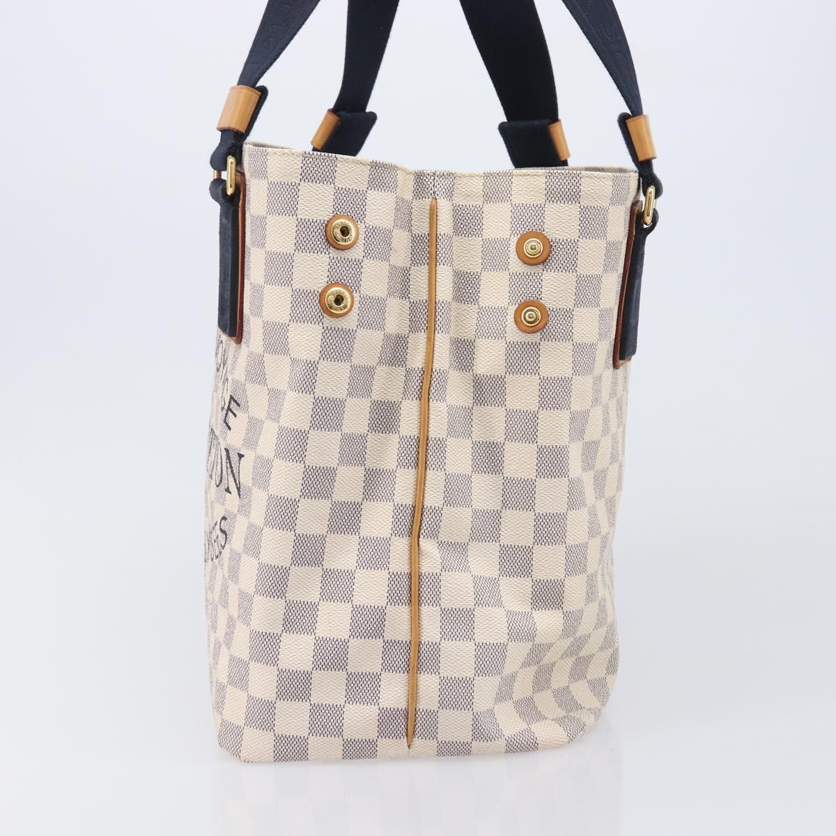 LOUIS VUITTON Damier Azur Plan Soleil Cabas PM Tote Bag N41179 LV Auth ep16538V